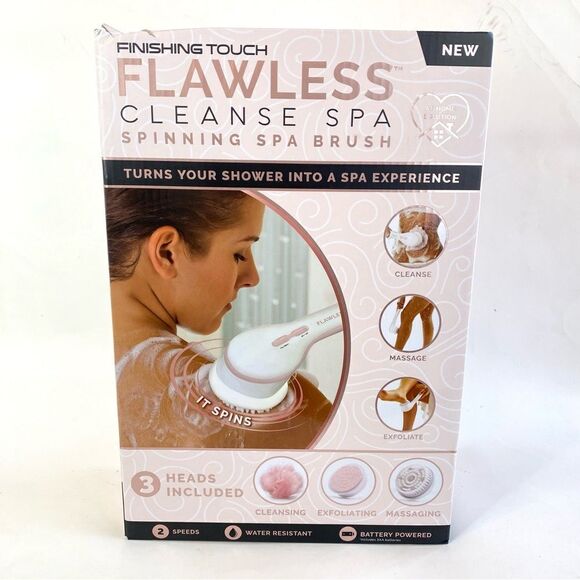Finishing Touch FLAWLESS™ Cleanse Spa Spinning Brush Wand Battery Powered 3 (AA) - Picture 1 of 6